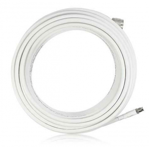 10 Foot White Low Loss Cable (FME/Female & N/Male Connectors) - Click Image to Close